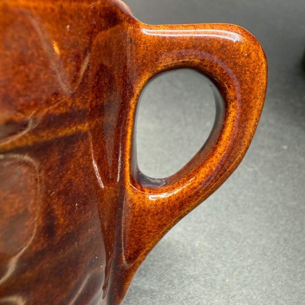 Vintage Marcrest Daisy Dot Pattern USA Stoneware Coffee Mug Solid Heavy 50s 60s - Picture 9 of 16